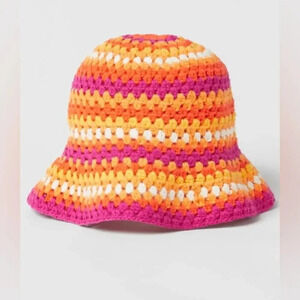 Zara Kids crochet bucket hat toddler baby girl colorful rainbow